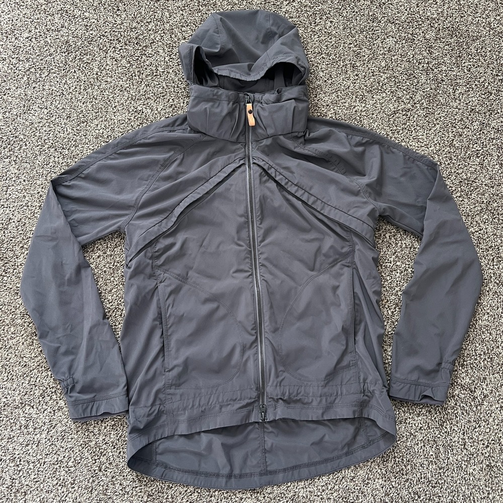 Indygena Podroz II Jacket Gray Full Zip Activewear Hood Vented Women's Medium